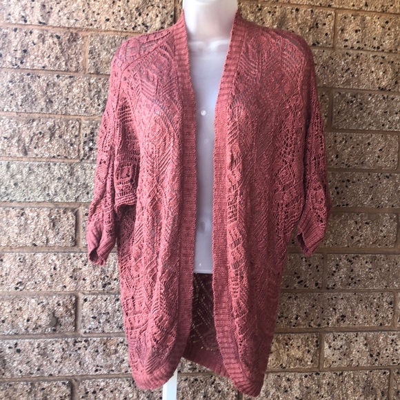 Pink Republic Sweaters - Pink Republic Crochet Cardigan EUC | M